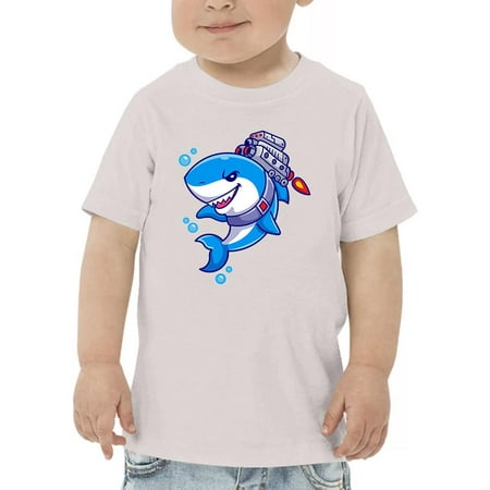 

Cool Cartoon Shark W Jetpack T-Shirt Toddler -Image by Shutterstock 4 Toddler