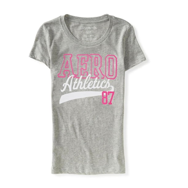 Camiseta gráfica Aeropostale Athletics Logo gris mediana
