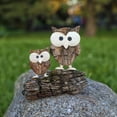thumbnail image 5 of Wooden Owl Figurines Home Decorations - Rustic Owl Statue - Gift for Owls Lovers - Bark Owls (2pcs), 5 of 5