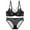 Black, variant on Plus Size Bras for Women Thin Sponge Transparent Bra With Large Chest And Small Lace Women's SexyGather And Lift For Breathability Lingerie Bra Set Comfortable Convenient No Wire Buckle Bra