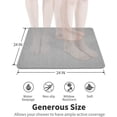 thumbnail image 4 of SIXHOME Non Slip Shower Mat for Shower Stall 24"x24" Square PVC Loofah Shower Stall Mat Quick Drying Shower Floor Mat with Comfortable Textured Surface Easy Cleaning Gray, 4 of 6