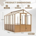 thumbnail image 2 of NETAJE 6'x10' Outdoor Wooden Greenhouse, Heavy Duty Walk-in Green House with Ventilated Window and Lockable Door for Backyard, Patio, 2 of 9
