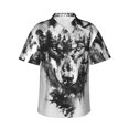 thumbnail image 1 of Balery Majestic Wolf Landscape Camisas hawaianas de manga corta para hombre, camisas playeras de corte holgado, camisas de vacaciones con botones,XX-Large, 1 of 7