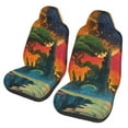 thumbnail image 2 of Haiem Abstract Tree Castle Printed Car Seat Covers Set of 2, Universal Fit Car Seat Covers,Protective Seat Covers,Comfortable Car Seat Covers, Easy Installation Seat Covers, 2 of 9