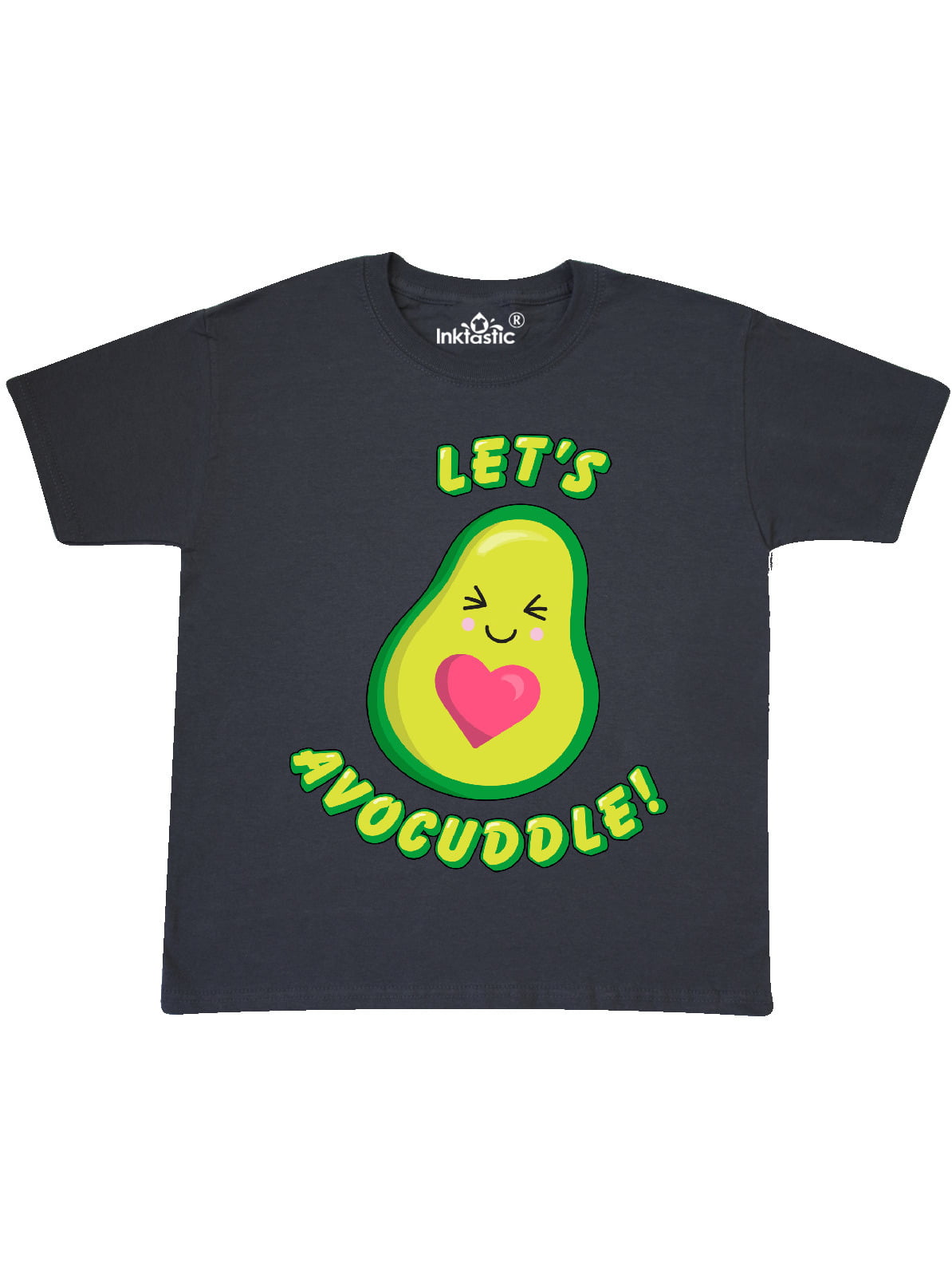 Let's Avocuddle Cute Avocado with Heart Youth T-Shirt - Walmart.com ...