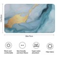 thumbnail image 3 of Blue Marble Gold Pattern Bathroom Rugs Mat,Non Slip Microfiber Bathroom Rug,Rubber Backing,Soft Bathroom Mats for Bathroom Floor,Tub and Shower,17x30in(43x75cm), 3 of 4