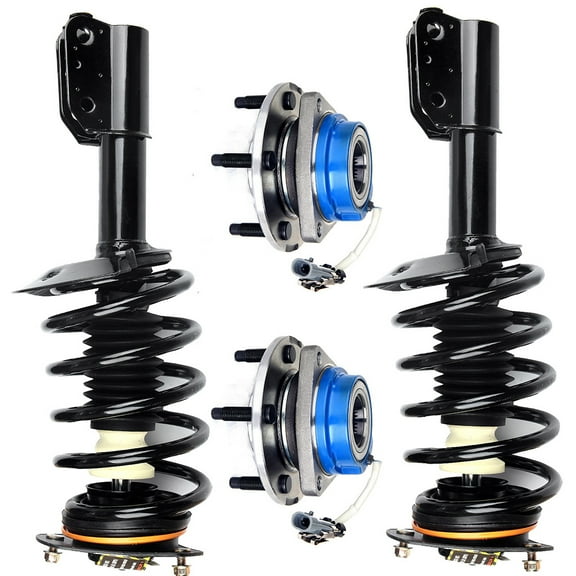 CCIYU Complete Suspension Kit Fits 00 01 02 03 04 2005 06 07 08 09 for Chevrolet Impala, 98 99 00 01 02 for Oldsmobile Intrigue Includes Strut Spring Assembly, Wheel Hug