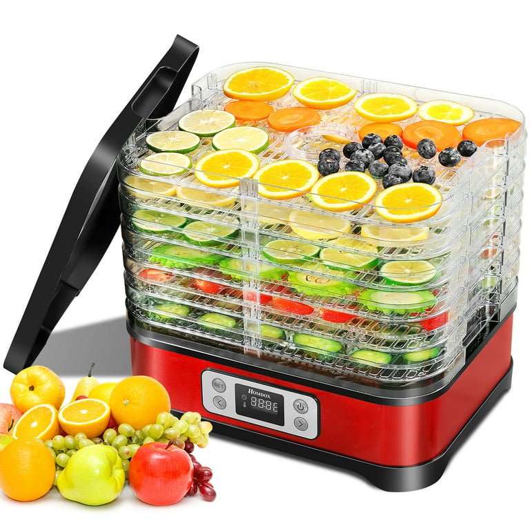 Qhomic Food Dehydrator Machine with Fruit Roll Sheet, 8 Trays