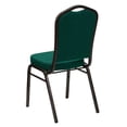 thumbnail image 2 of HERCULES Series Crown Back Stacking Banquet Chair in Green Fabric - Gold Vein Frame, 2 of 9