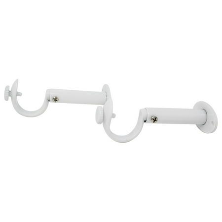Urbanest Adjustable Curtain Rod Bracket 1 1 8 1 1 4 Glossy