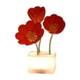 thumbnail image 3 of Lámpara de cumpleaños de la noche de flores automáticas Regalos de cumpleaños Atentable Lámpara de escritorio decorativo de brillo de 3 niveles de 3 Rojo, 3 of 10