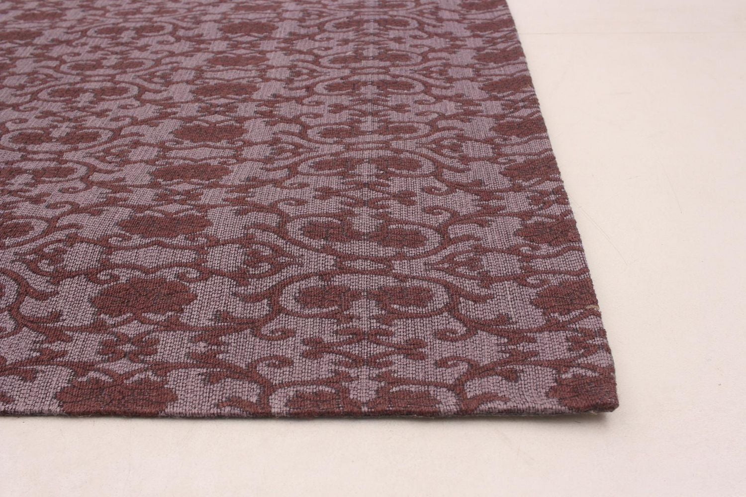 ECARPETGALLERY 4'9" x 6'8"  Contemporary Collage Handmade Area Rug for Living Room, Dining Room and Bedroom in Purple