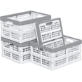 thumbnail image 1 of Buyitt Plastic Collapsible Storage Basket, Folding Storage Crates, 4 Packs,14 Liter, 1 of 7