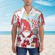 thumbnail image 2 of Balery Christmas Camisas hawaianas de manga corta para hombre, camisas playeras de corte holgado, camisas de vacaciones con botones,Small, 2 of 7