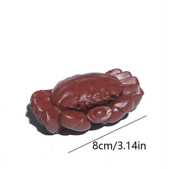Ensemble de Table Basse, Ornement de Crabe Animal de Thé Coloré pour Table de Service à Thé Attirant la Richesse et le Jeu