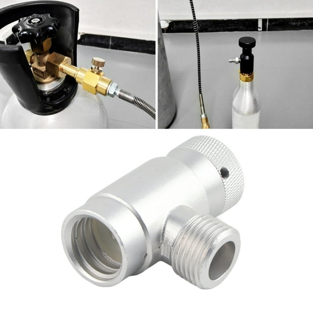 Co2 CGA320 CO2 Soda Cylinder Adapter Refill Connection Filling Connector Kit Replacement Parts