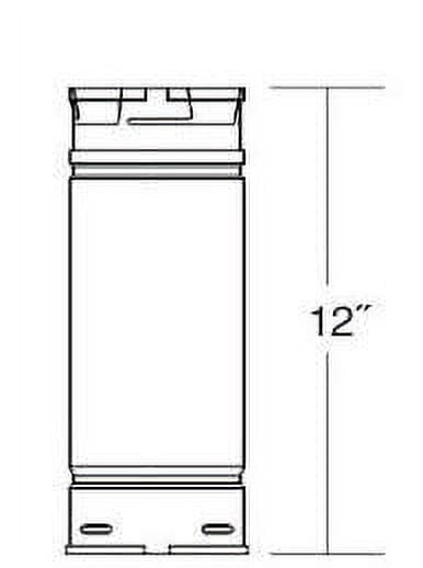 DuraVent 4PVP-12 4" Inner Diameter - PelletVent Pro Type L Chimney Pipe - Double, Stainless Steel
