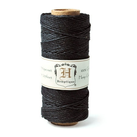 UPC: 0091037029317 | Hemptique Hemp Cord Spool  20 lb.  Black