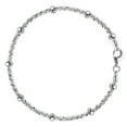 thumbnail image 1 of Sparkle Saturn Style Chain Anklet In Sterling Silver, 10", 1 of 5