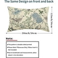 thumbnail image 2 of Vintage Floral Bird Lumbar Pillow Covers 12x20 Inch Set of 2 Gray Blue Green Flowers Leaves Decorative Throw Pillows For Couch Chinoiserie Pillow Cases Home Decor For Sofa Bed Porch Room Outdoor, 2 of 6