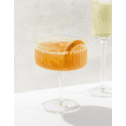 thumbnail image 3 of JoyJolt Elle Ribbed Coupe Martini Glasses, Set of 4 - Clear NEW, 3 of 4