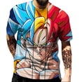 thumbnail image 2 of Camiseta con estampado 3d de Dragon Ball para hombre, camiseta informal de manga corta con cuello redondo 6xl, ropa de calle, Top holgado de animación 2XL heqiyong CONDUJO, 2 of 2