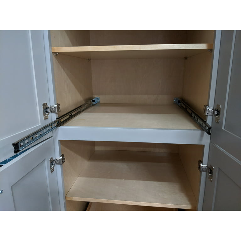 23'' width Cabinet Roll Out Tray Wood Pull Out Tray Drawer Box Kitchen  Cabinet Organizer, Pull-out Shelf, Include Full Extension Ball Bearing  Sliding Tracks Glides (Fits RTA face frame cabinet B27) 