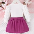 thumbnail image 5 of Tiijoy Newborn Girls Outfits Puff Sleeve Pullover Top and Bow Skirt 2Pcs Set, Sizes 9-12M, 5 of 8