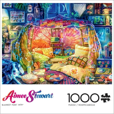 Buffalo Games 1000-Piece Aimee Stewart Blanket Fort 1979 Interlocking Jigsaw Puzzle