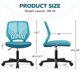 thumbnail image 3 of Bonita silla de oficina Yaheetech Kids, silla de estudio sin brazos con respaldo bajo y soporte lumbar, altura ajustable para niños en el dormitorio y la escuela, turquesa, 3 of 9