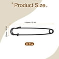 thumbnail image 2 of Uxcell 30pcs Safety Pins 100mm Electroplated Large Safety Pin for Clothes, Black, 2 of 6