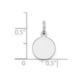 thumbnail image 2 of 10mm 925 Sterling Silver Engraveable Round Polished Front Back Disc Charm Pendant Necklace for Women, 2 of 2