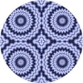thumbnail image 1 of Ahgly Company Machine Washable Indoor Round Transitional Sapphire Blue Area Rugs, 6' Round, 1 of 7