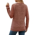 thumbnail image 6 of OALUXE Long Sleeve Shirts for Women Casual Tunic Tops Loose Fit Dressy Crewneck Lightweight Pullover Sweaters, 6 of 7