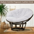 thumbnail image 6 of Hudson Comfort Papasan Microfiber Fabric Cushion Cover, 50", White, 6 of 7