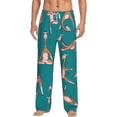 thumbnail image 2 of Kdxio Giraffes Doing Various Yoga Print Men's Sleep Pajama Pant Lounge Pants with Pockets, 2 of 8