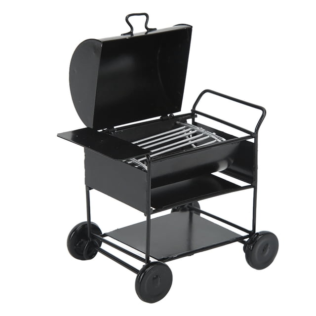 Gupbes Mini Barbecue Modèle 3,3” x 3,2” Barbecue Miniature pour Maison de Poupée avec 1 Paquet