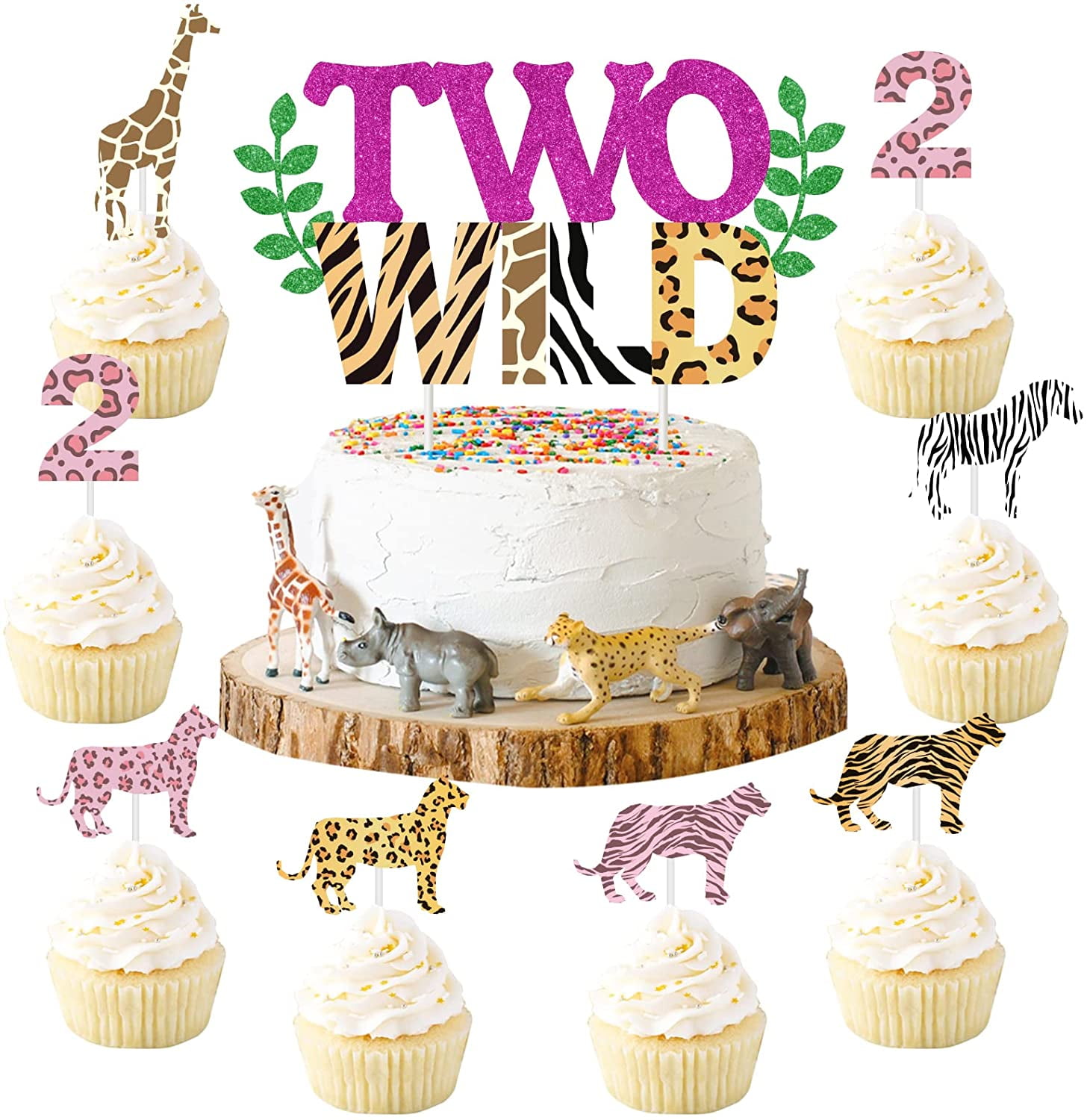 24x Unicorn Food Picks Rainbow Horse Cake Picks Baby Shower Cake Decoration 