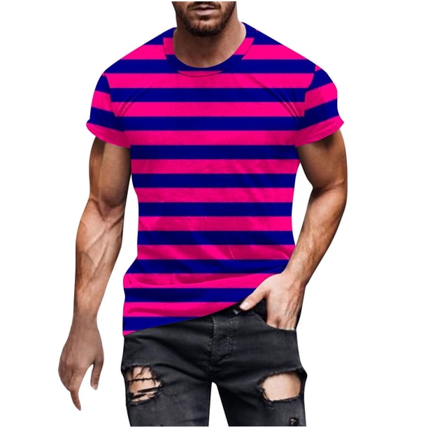Camisetas de Manga Larga para Hombres Imprimir Fallow Cuello Redondo Camiseta, Moda Casual Manga Corta Mezcla de Algodón/Lino