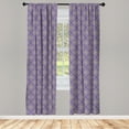 thumbnail image 4 of Ambesonne Moroccan Window Curtains, Motif Vibrant Tones, Each 28" W x 63" L, Blue Violet Pale Camel, 4 of 4