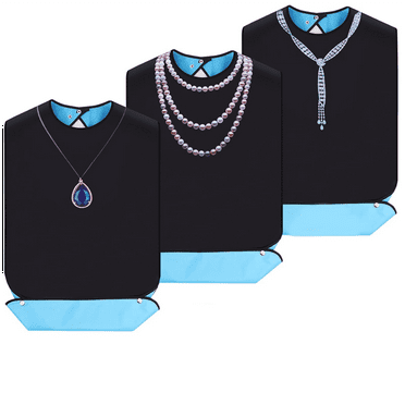 3 Pack Adult Bibs for Elderly Washable, Feeding Adult Bib with Crumb Catcher Waterproof Clothing Protector