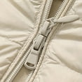 thumbnail image 6 of Qulqfy Hooded Quilted Jackets for Women Long Beige Lightweight Zip Up Warm Sleeveless Puffer Vest Vest for Women L, 6 of 9