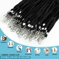 thumbnail image 5 of 50 PCS Badge Lanyards Flat Lanyards for ID Card Badges Bulk Lanyards with Swivel J Hook Clip for Office Workers, Teachers (Black), 5 of 7