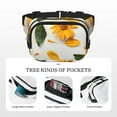 thumbnail image 5 of Rateoe Sunny Yellow SunFlower Print Fanny Pack Belt Bag for Women and Men, Square Double-Layer Waterproof Waist Pack with Adjustable Strap for Hiking, Jogging, Cycling, 5 of 9