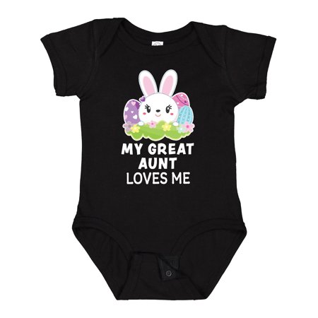 

Inktastic My Great Aunt Loves Me with Bunny and Easter Eggs Gift Baby Girl Bodysuit