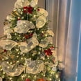 thumbnail image 4 of tasrioml Christmas Poly Mesh Ribbon 10 Inch x 10 Yards Metallic Mesh Ribbon Foil Decorative Mesh Rolls for DIY Wreath Crafts Party Decoration, 4 of 8