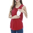 thumbnail image 5 of Smallshow Women's Maternity Nursing Tank Top Ruched Breastfeeding Clothes 3-Pack, 5 of 7