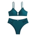 thumbnail image 3 of HUAXUN Swimsuit for Women V Neck Cross Twist Front Swimsuit Bikini Adjustable Spaghetti Straps Bathing Suit 2026 2 Piece Swimsuit for Women, 3 of 6