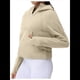 thumbnail image 3 of Sudadera con Capucha para Mujer, de Larga, Corta, con Media Cremallera y Bolsillos con Orificio para el Pulgar. Albaricoque S, 3 of 6