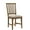 Oak+Tan, variant on Beige Linen Material Chair - Armless Sleek Style - Any Living Space - Combine Elegance & Comfort